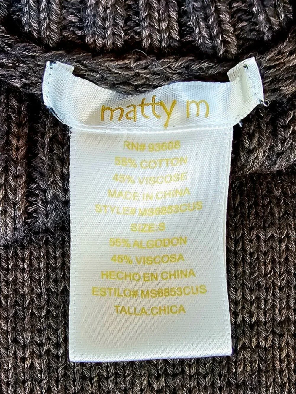 Matty M Assymetric Cowl Neck Sweater, Olive Green, Size S - Picture 6 of 7
